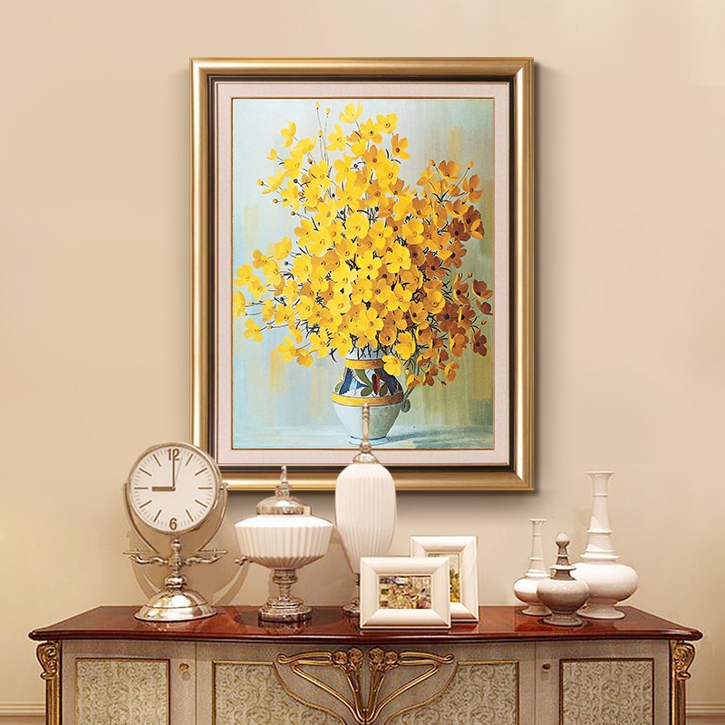 玄关装饰画玄幻温馨花卉玄关画欧式竖版走廊过道歺厅挂画现代简约图片