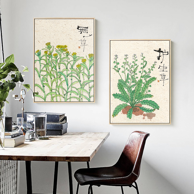 李知弥x仟象映画 新中式艺术客厅装饰画三联壁画花卉餐厅书房挂画图片