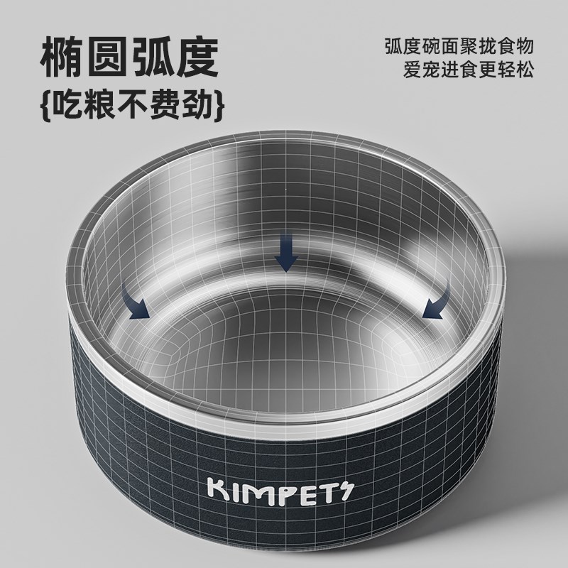 狗盆狗碗防打翻狗食盆大号狗狗饭盆喝水碗宠物304不锈钢猫咪饭碗
