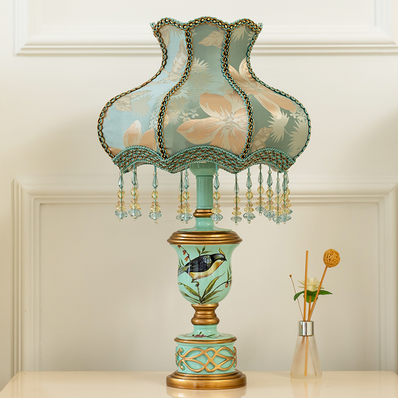 欧式台灯卧室床头灯温馨创意轻奢美式复古现代夜灯结婚庆台灯客厅