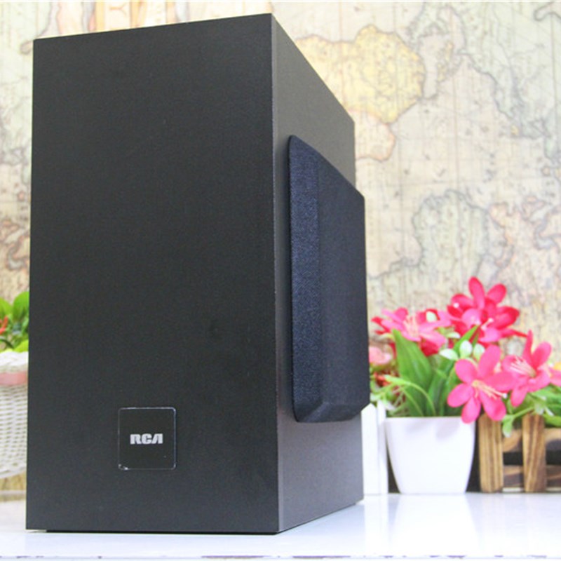 全木质无源音箱家用超重低音炮家庭影院美国RCA低音炮6.5寸喇叭