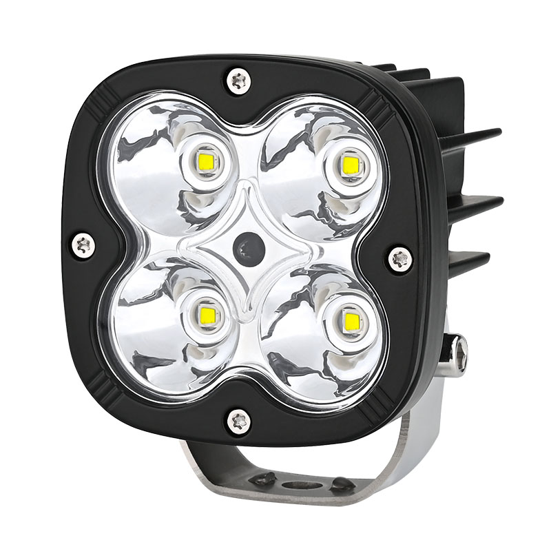 电动车灯摩托车大灯超亮12V60V 外置改装强光LED聚光铺路流氓射灯