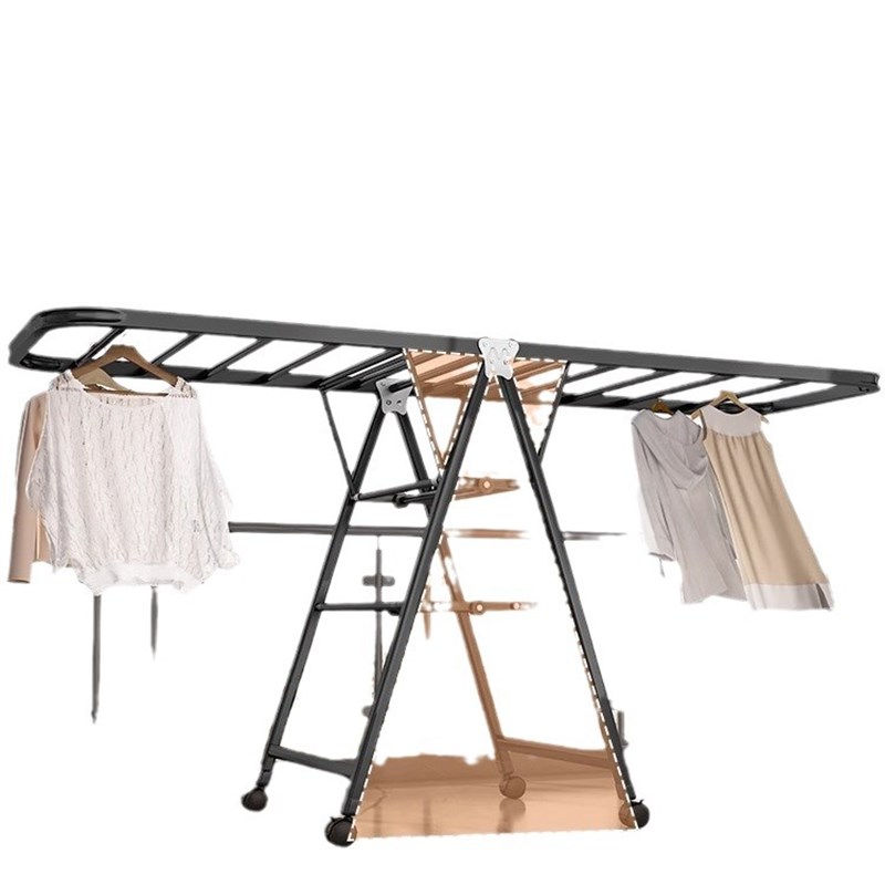 折叠家用落地晒衣架室内挂衣杆凉晒架子晒被子神器凉衣架晾衫架