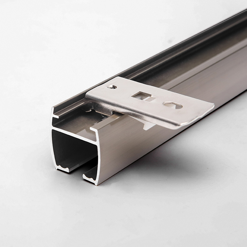 加厚铝合金窗帘轨道杆纳米静音磁吸滑轨滑轮导轨内卡顶装侧装配件