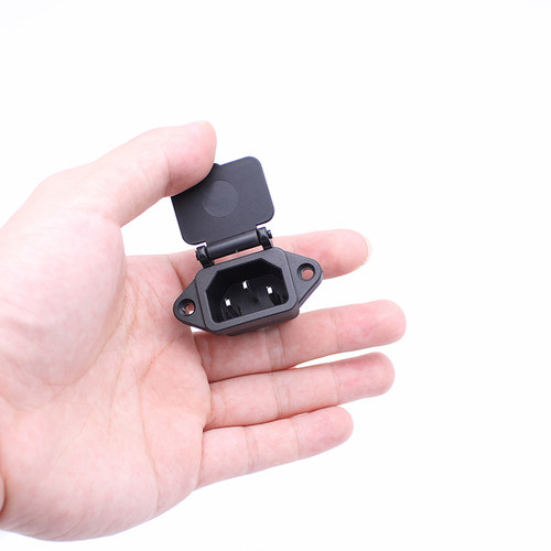 电动电瓶车公母三孔插头三轮车电池电源弯头线T型充电器插头插座