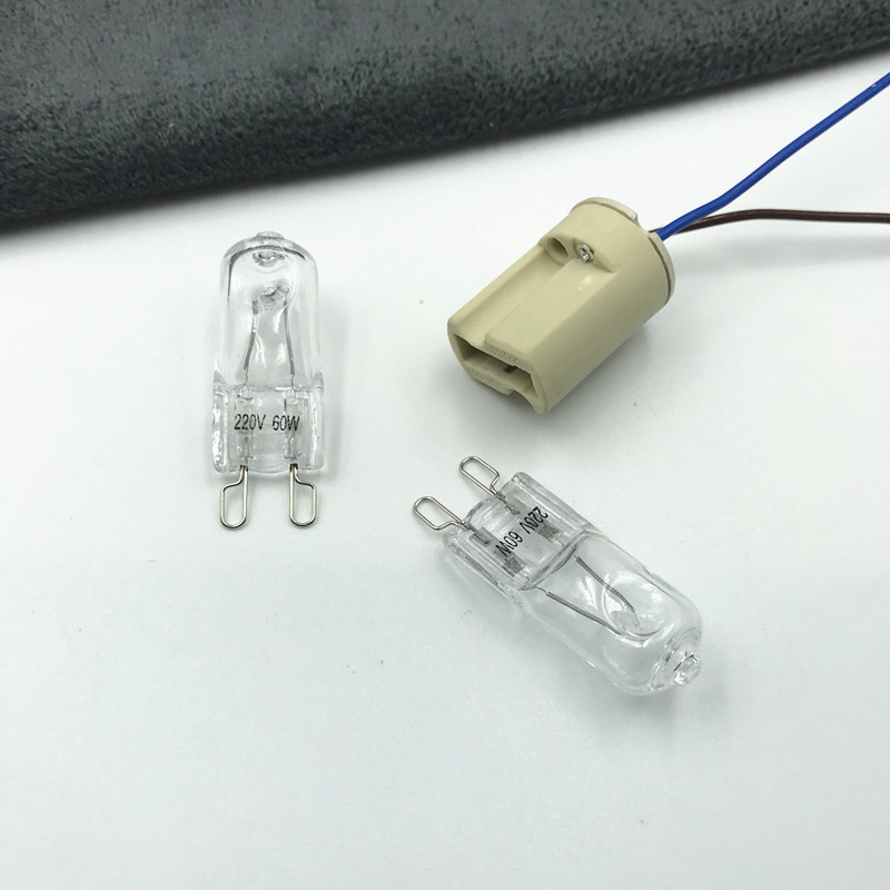 (5个装)220V25W40W60WG9插泡卤钨灯珠宜家台灯壁灯烤箱灯泡光源