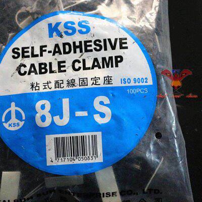 热卖台湾KSS原装 粘式配线固定座8J-S KSS固定座 背粘胶100PCS