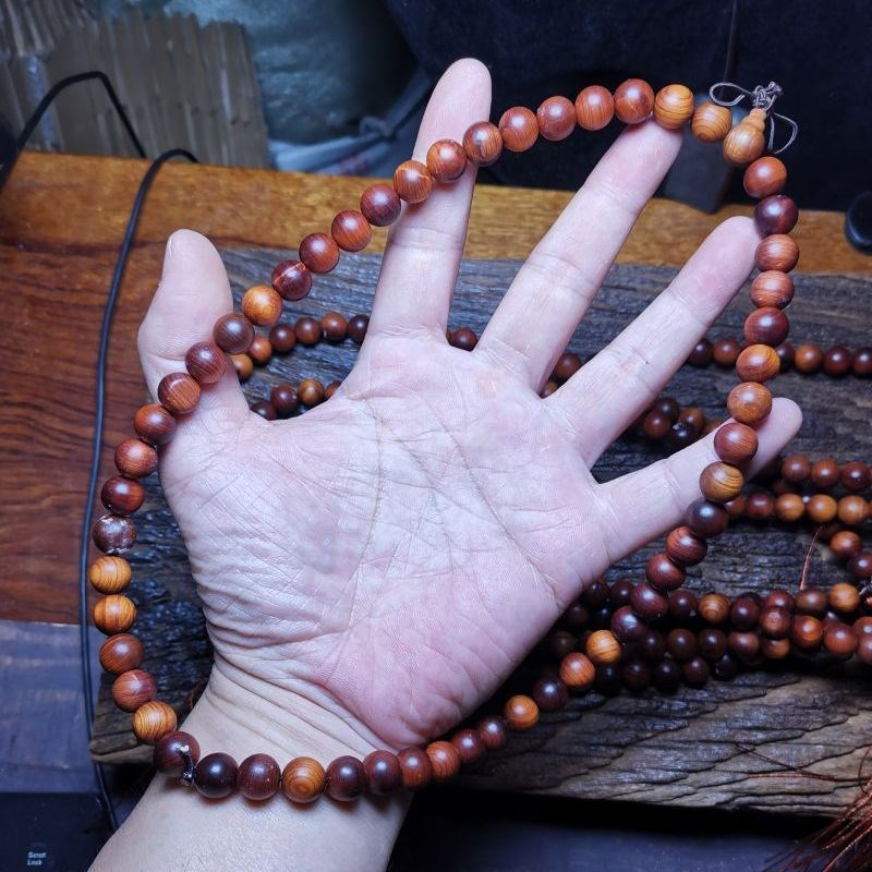 特价处理太行崖柏黑油料微瑕女士单圈两圈手串手链手持车挂手环