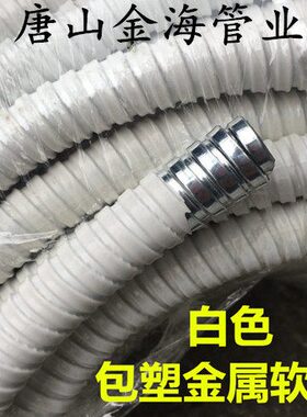 白色包塑金属软管蛇皮管电线电缆穿线保护管波纹阻燃绝缘国标加厚