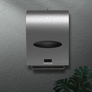 欧美不锈钢卫生间纸巾盒 挂壁式手动切纸机 创意厕所免打孔抽巾盒