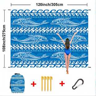 mat sand 9x10英尺沙滩毯耐脏超大号沙滩垫beach blanket