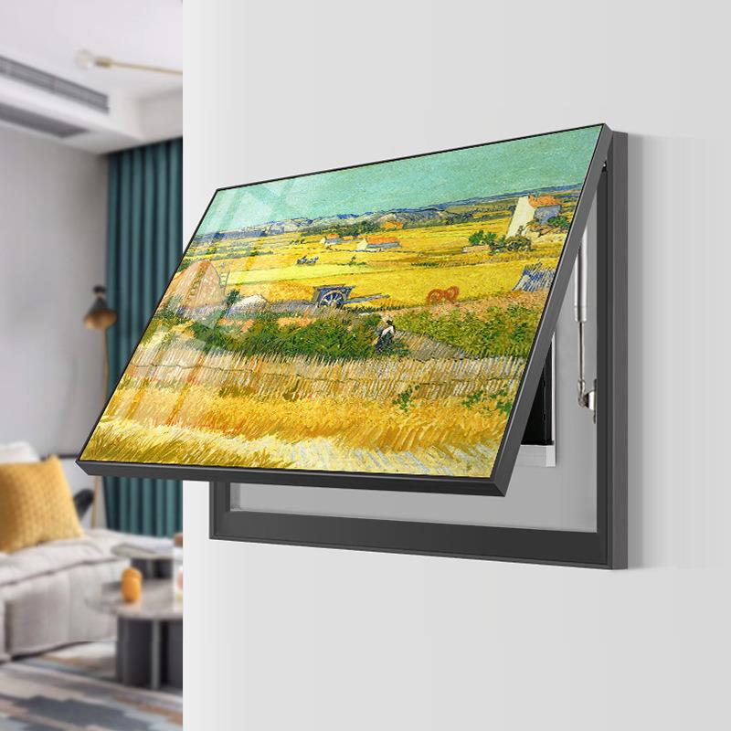 梵高油画配电表箱装饰画简约免打孔电闸箱网线盒子遮挡总开关挂画