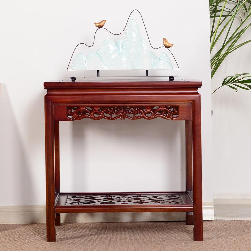 花架实木客厅多层中式阳台置物架榆木简约盆景架室内中式奇石花几