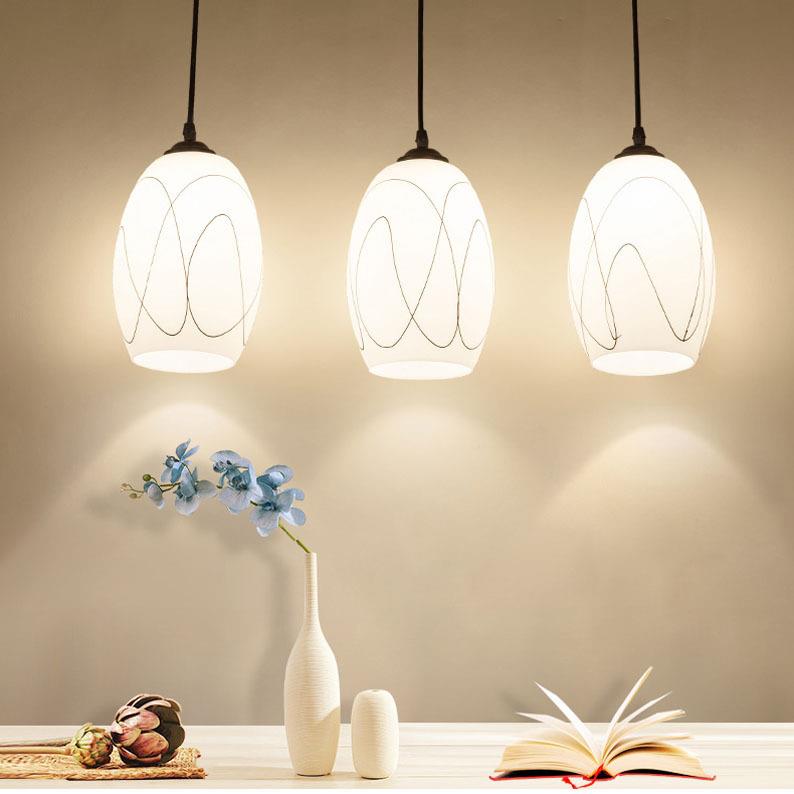 供应现代简约圆形餐厅吊灯三头餐吊灯创意吧台餐桌饭厅灯具