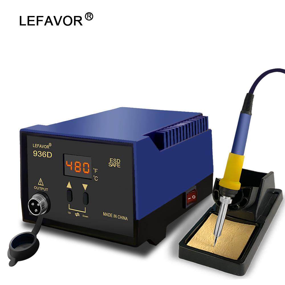936D高频60W焊台电烙铁家用焊接可调温工业级电焊笔维修工具