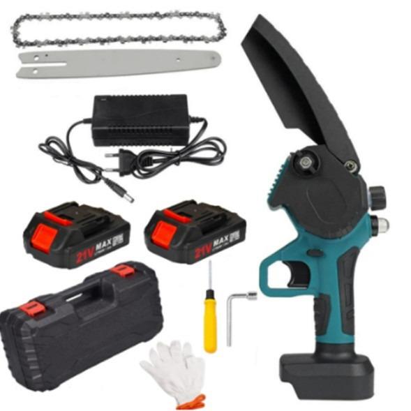 8寸21V无刷电链锯家用手持锂电锯小型木工园林伐木锯