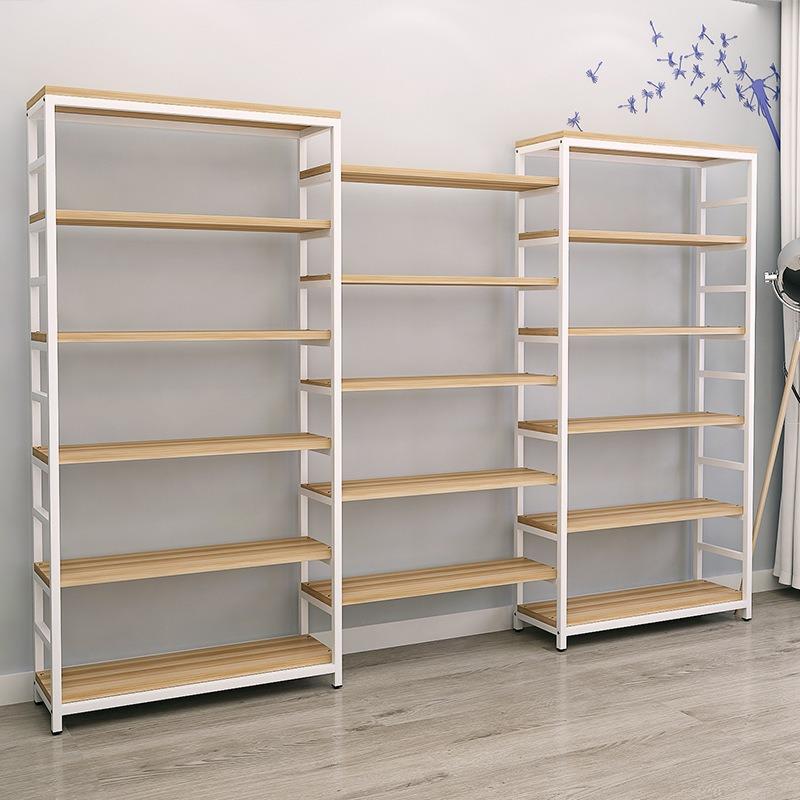 货架展示架超市便利店母婴店产品多层落地展示柜钢木书架置物架子