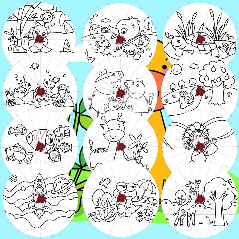 空白油纸伞diy 儿童幼儿园手工制作材料绘画画小雨伞手绘古风道具