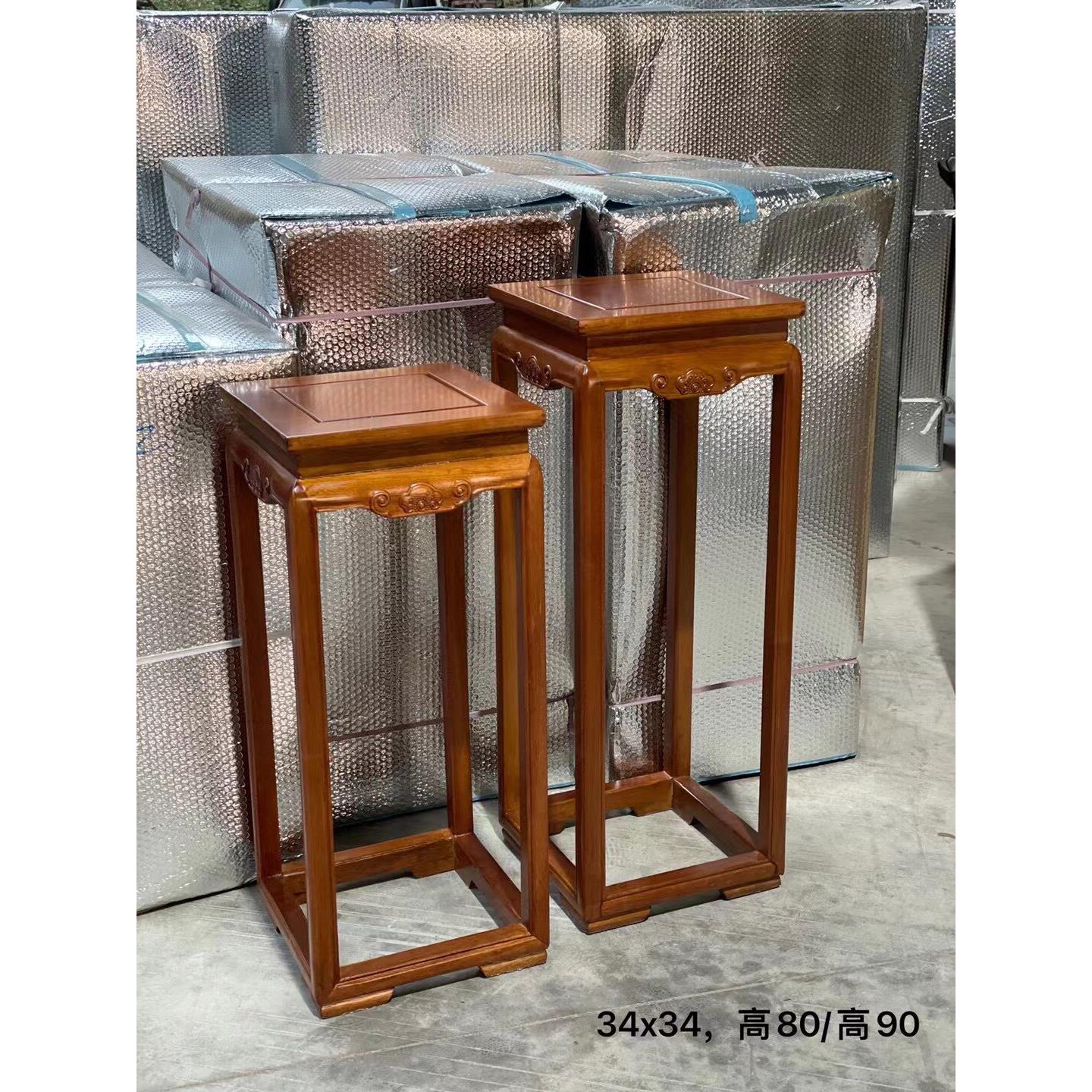 红木花架菠萝格木花几客厅中式置物架金花梨木全实木盆景架边柜