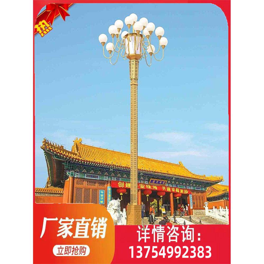 玉兰灯中华景观灯户外广场道路灯中高杆超亮LED市政马路灯杆定制