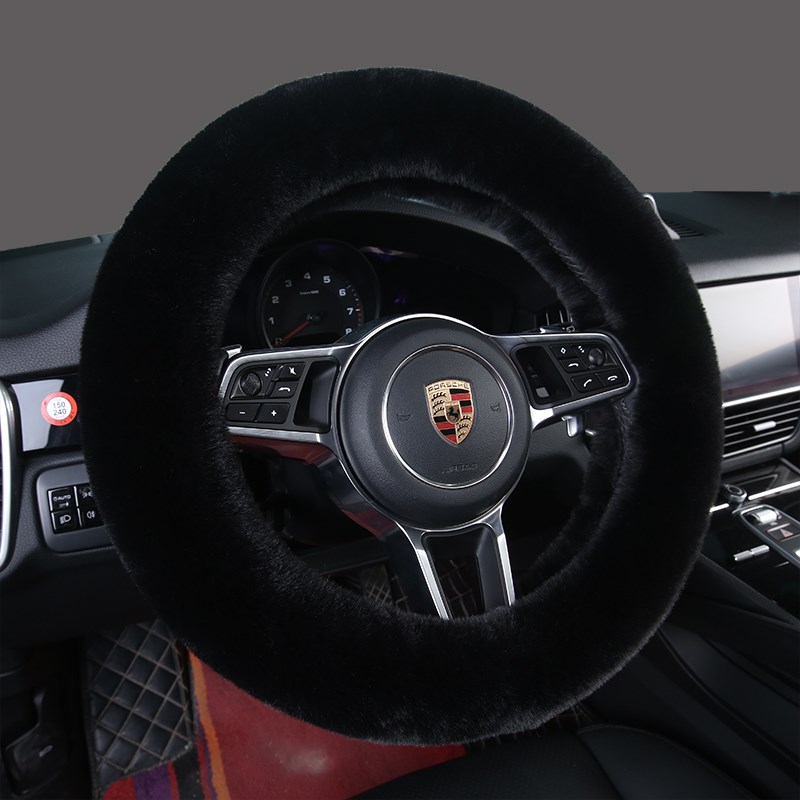 定做33 34 36厘米小号电动四轮车冬季毛绒方向盘套高档款保暖把套