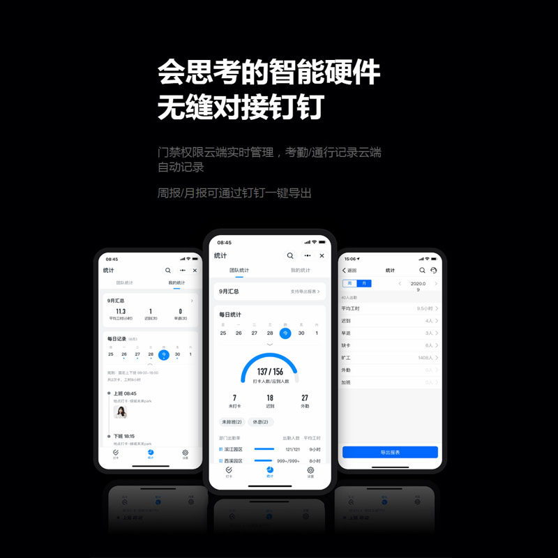 魔点MY3人脸识别考勤门禁钉钉智联异地开门打卡二维码签到考勤机