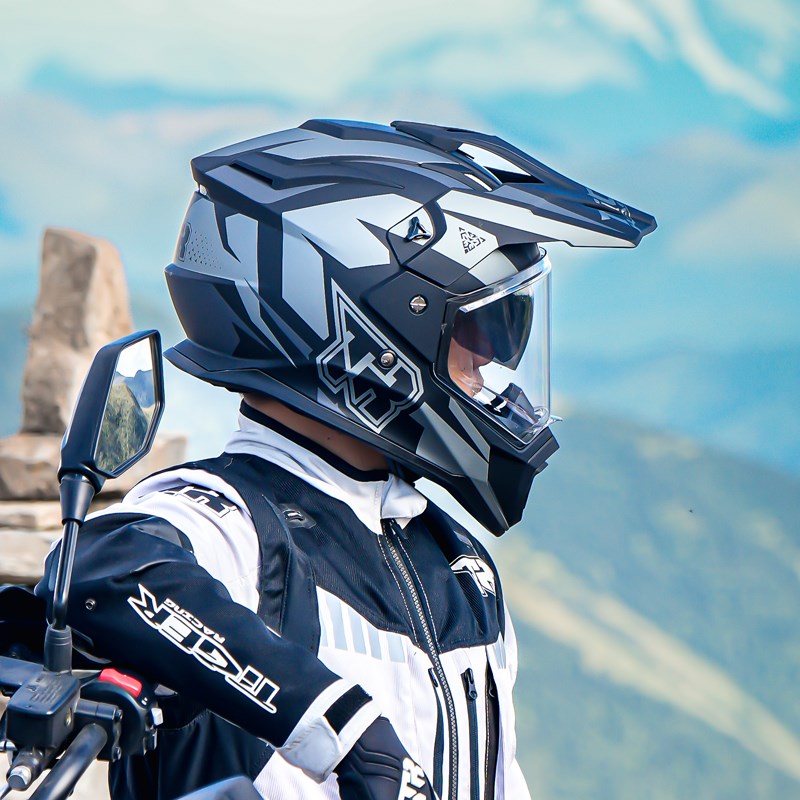 TR虎牌摩托车拉力盔骑行越野双镜片头盔机车速降四季林道男女全盔