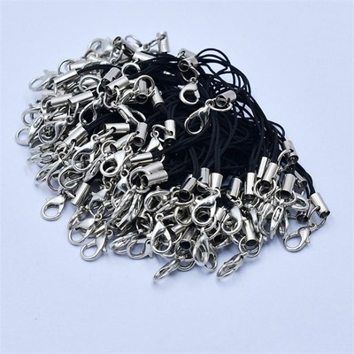 手机挂件 d手机绳带龙虾扣 手机链 81005 黑色 好质量100条