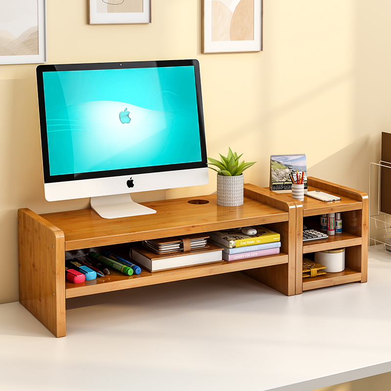 桌面收纳架子g办公桌置物架电脑增高架显示器托架垫高底座台式支