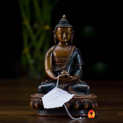 家用寿紫无三世量铜像手工摆件铜佛尼泊尔阿弥陀佛
