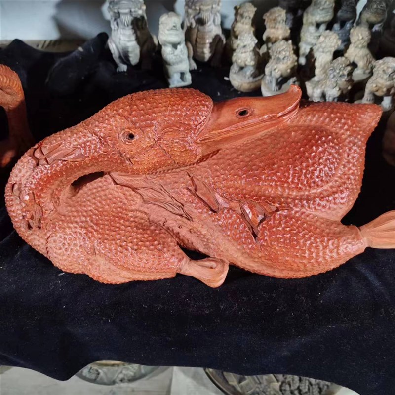 古玩收藏玉石原石寿r山石雕菜肴类摆件烧鸭客厅装饰品