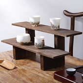 博茶具茶杯实木置物架桐紫砂壶木展示架古小摆件中式 架子收纳架