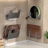 子菜板放式 置锅盖架壁挂免打孔砧板架多功能家用器厨房置物架收纳