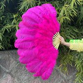 大中号鸵鸟羽毛扇肚皮舞蹈酒吧表演演唱会道具羽毛绒大扇子 包邮