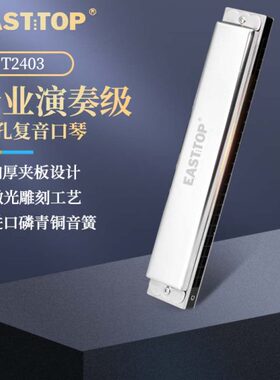 东方鼎T2403复音口琴24孔A F G 14调正品专业演奏初学学生入门