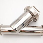 快装 卫生级滤网管道过滤器 Y型滤芯过滤器304不锈钢316L卡箍式