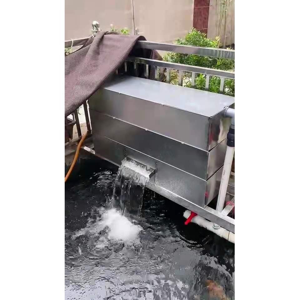 PP锦鲤地缸帆布池鱼池鱼缸滴滤上过滤周转箱生化过滤盒滴流盒定做