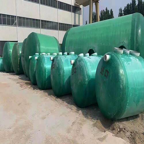 吉林玻璃钢化粪池罐新农村专用家用成品50/100立方大型三格化粪池