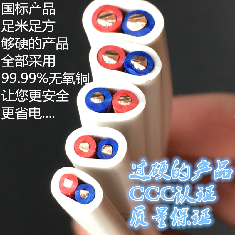 电线VV2芯软线j2.5平方双芯铜线1.5 4 6护套线纯铜芯家用电缆