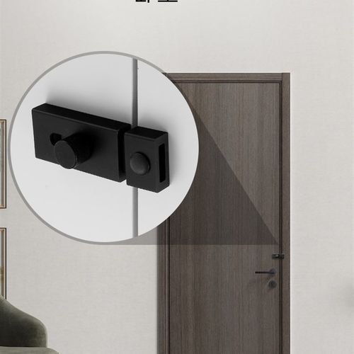 神器铝合金插销j门栓扣防盗门锁扣反锁木门闩卫生间酒店侧装免打