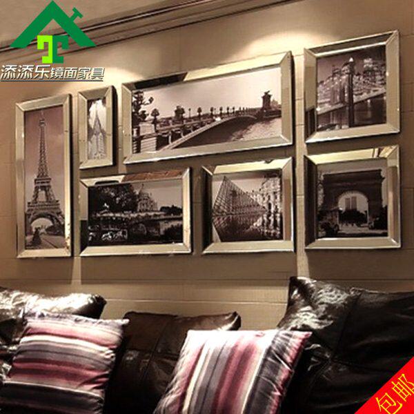 新古典客厅长方形装饰玄关装饰画组合壁挂饰品墙饰简约网红可定制