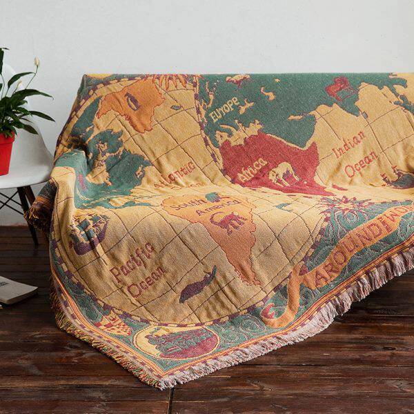 现代简约沙发巾垫全盖布防尘保护罩套民宿装饰挂毯单双人沙发罩笠