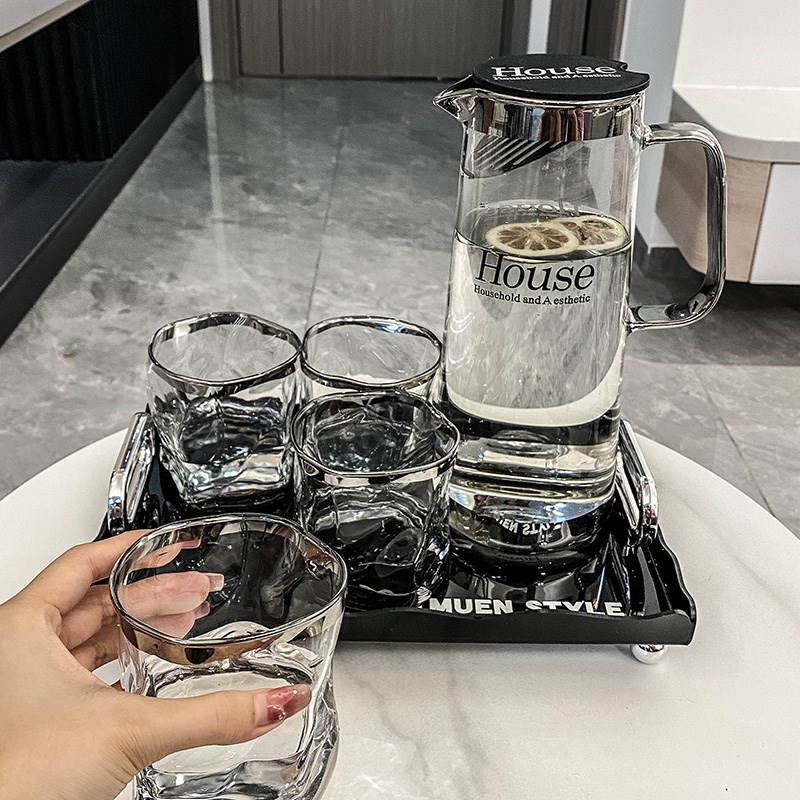 玻璃杯子置物架套装轻奢家用待客茶杯茶桌桌面倒挂沥水杯架