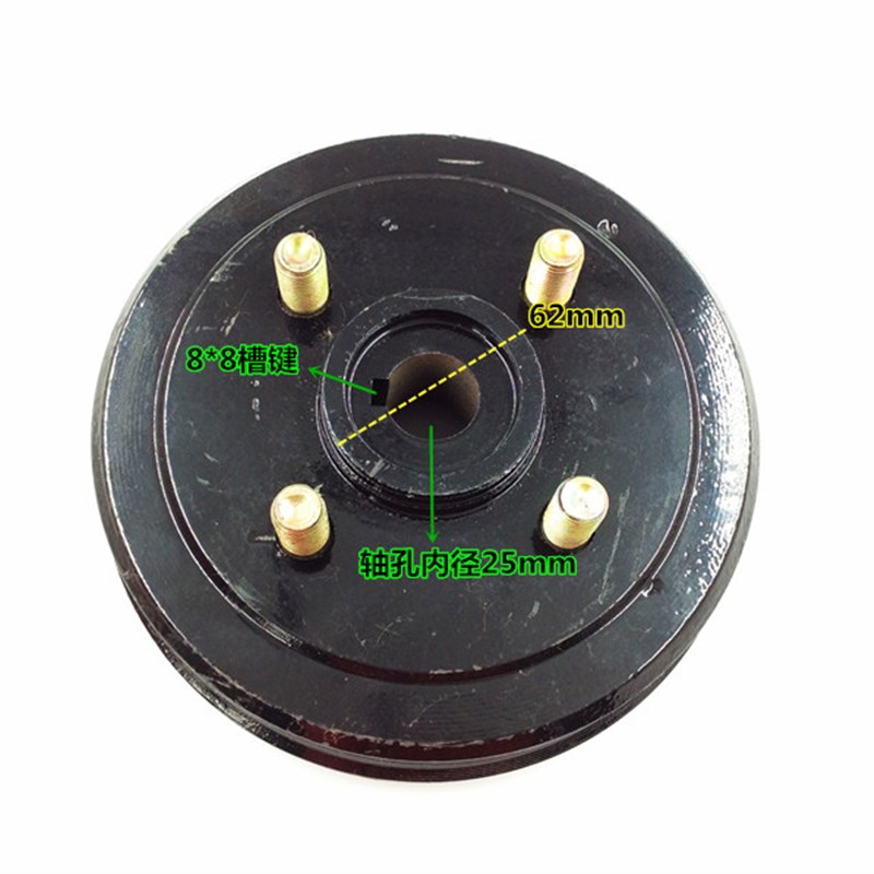 力工品牌 电动三轮车160刹车锅 后桥刹车鼓 刹车轮毂盖 赠送销子