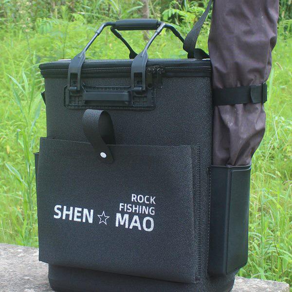 神猫EVA加厚防水双肩野钓背包钓鱼背包渔具包 钓椅包鱼护包硬底桶