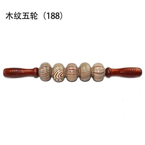 木纹五轮木质推背手动按轮滚轮肚皮按器日用木质工艺