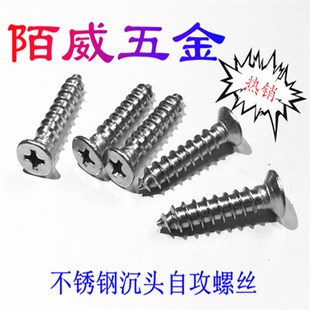 GB846 平头自攻螺丝 ST3.9 304不锈钢十字沉头自攻螺钉