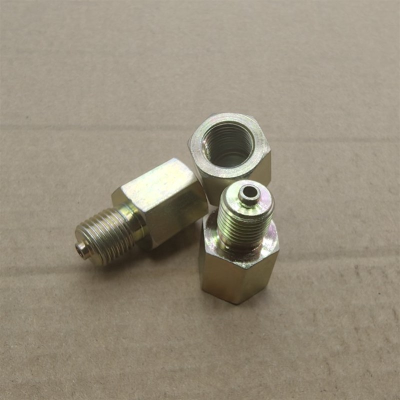 压力表接头外丝G1/4-转内丝Pt1/4内外丝高压转接头铁材料镀锌0202