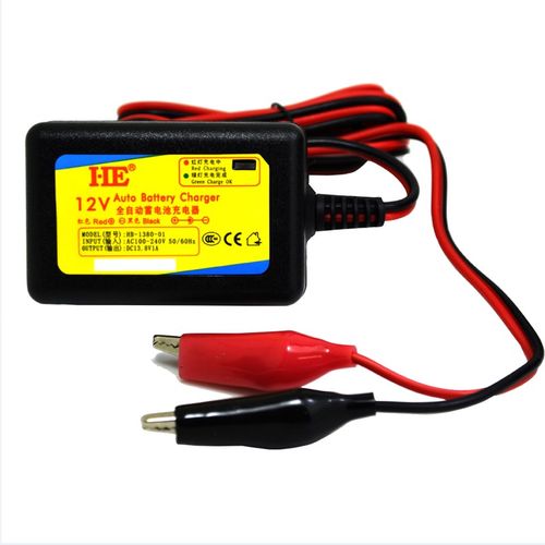 13.8V1A蓄电池充电器 12V电瓶充电器 童车适配器鳄鱼夹充电器