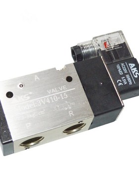AKS艾克斯二位三通电磁阀3V410-15 3V420-15 换向阀 控制阀 气阀
